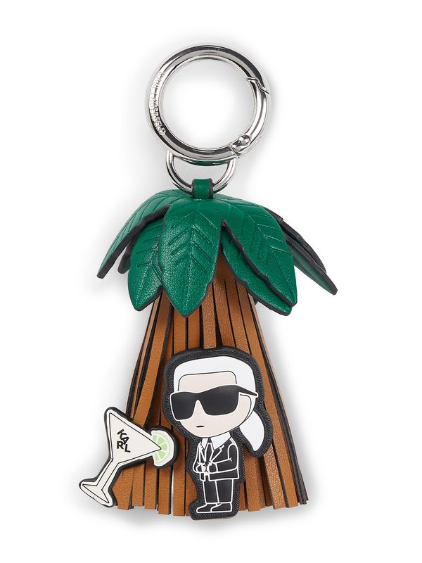 Karl Lagerfeld Karl Lagerfeld Ключодържател 'Ikonik Varsity'  кафяво / зелено / черно / бяло