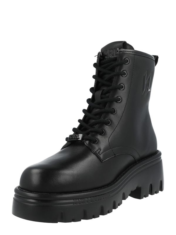 Karl Lagerfeld Karl Lagerfeld Ниски ботуши с връзки 'KOMBAT'  черно
