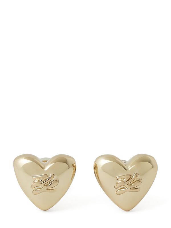 Karl Lagerfeld Karl Lagerfeld Обеци 'Heart Studs'  злато