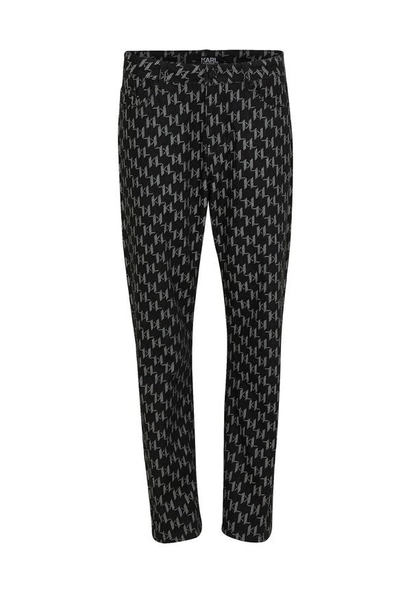 Karl Lagerfeld Karl Lagerfeld Панталон  сиво / черен деним / бяло