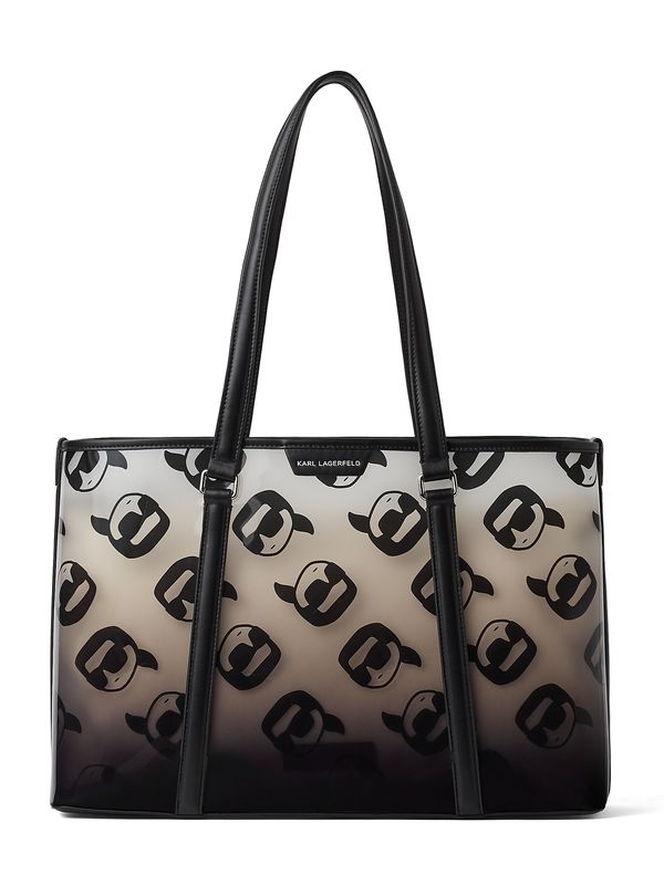 Karl Lagerfeld Karl Lagerfeld Плажна чанта  черно / бяло