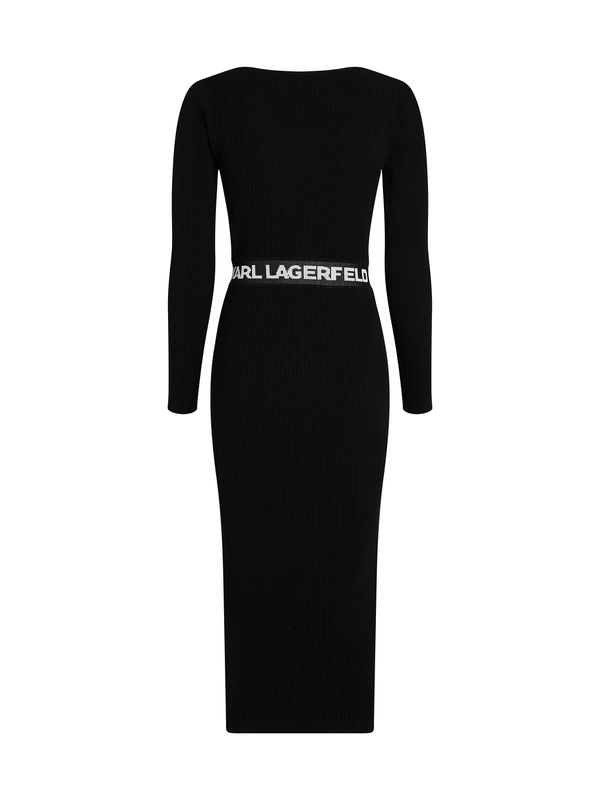 Karl Lagerfeld Karl Lagerfeld Плетена рокля  черно