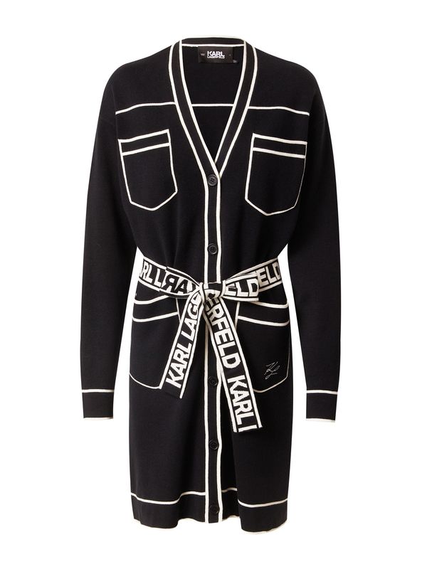 Karl Lagerfeld Karl Lagerfeld Плетена жилетка  черно / бяло