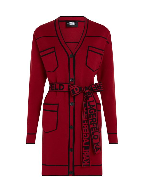 Karl Lagerfeld Karl Lagerfeld Плетена жилетка  червено / черно