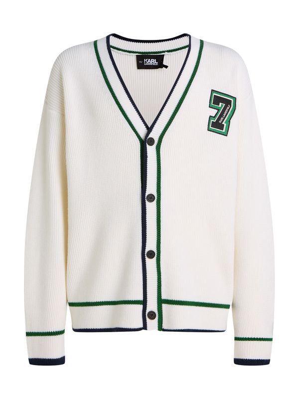 Karl Lagerfeld Karl Lagerfeld Плетена жилетка ' Varsity '  синьо / зелено / бяло