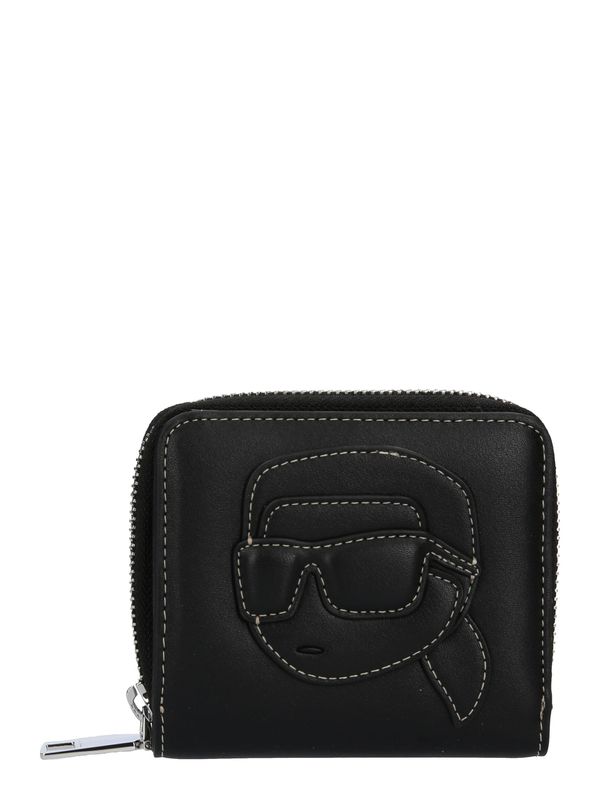 Karl Lagerfeld Karl Lagerfeld Портмоне 'Ikonik 2.0'  черно / бяло