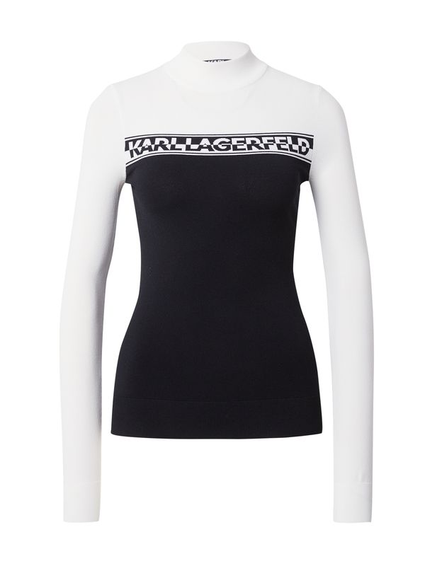 Karl Lagerfeld Karl Lagerfeld Пуловер  черно / бяло