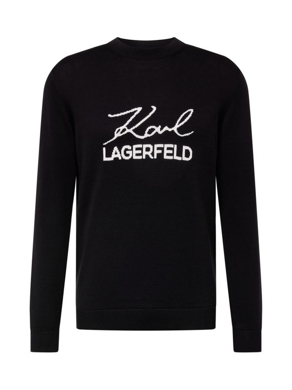 Karl Lagerfeld Karl Lagerfeld Пуловер  черно / бяло