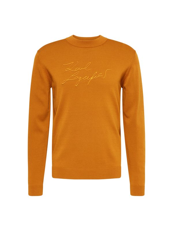 Karl Lagerfeld Karl Lagerfeld Пуловер  коняк / златистожълто