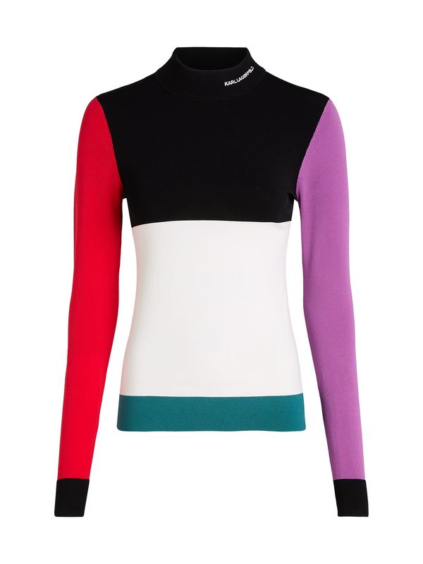 Karl Lagerfeld Karl Lagerfeld Пуловер  тюркоазен / лилав / червено / черно / бяло