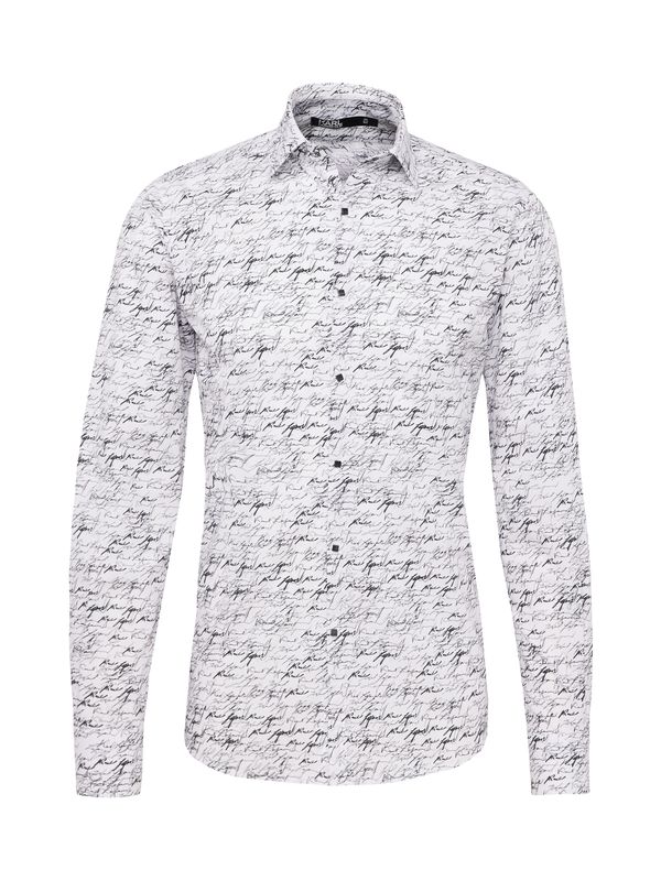 Karl Lagerfeld Karl Lagerfeld Риза  антрацитно черно / черно / бяло