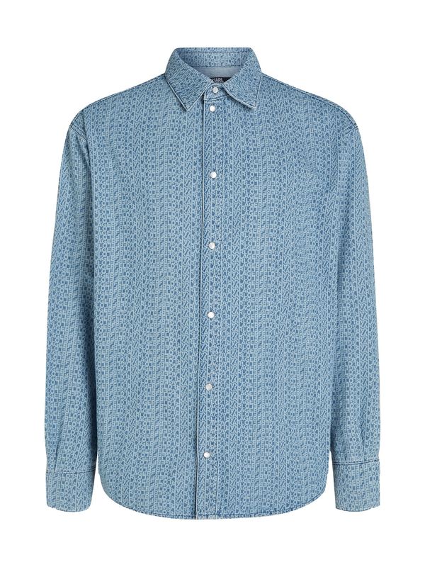 Karl Lagerfeld Karl Lagerfeld Риза  синьо / бяло