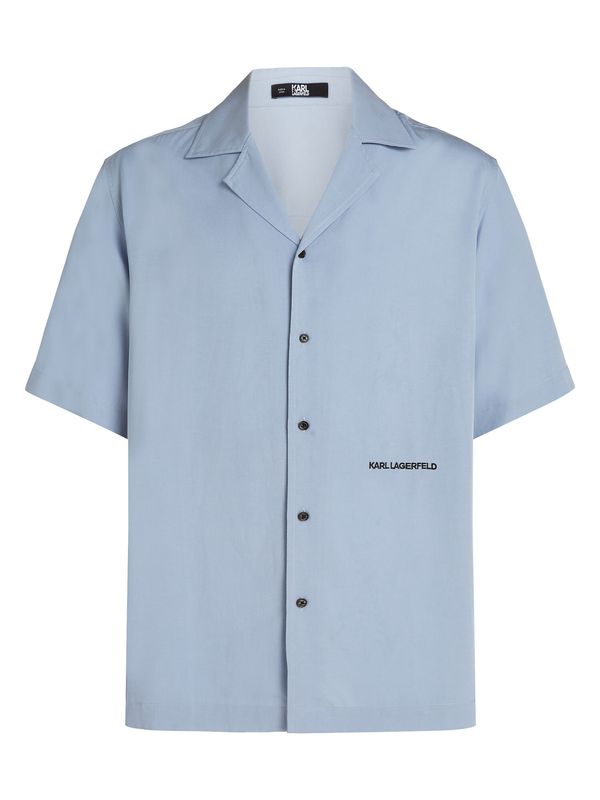 Karl Lagerfeld Karl Lagerfeld Риза  светлосиньо / черно