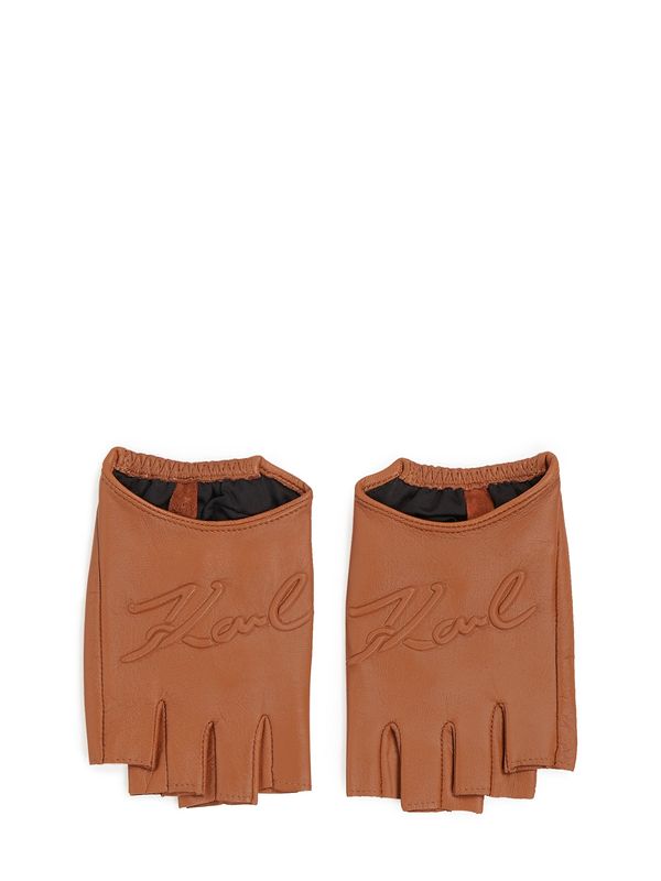 Karl Lagerfeld Karl Lagerfeld Ръкавици с къси пръсти  кафяво