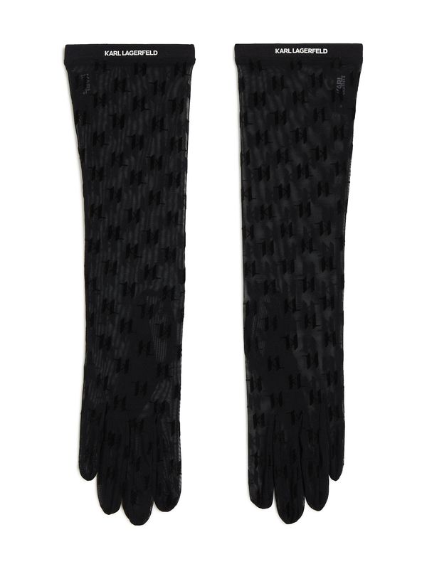 Karl Lagerfeld Karl Lagerfeld Ръкавици с пръсти  черно / мръсно бяло