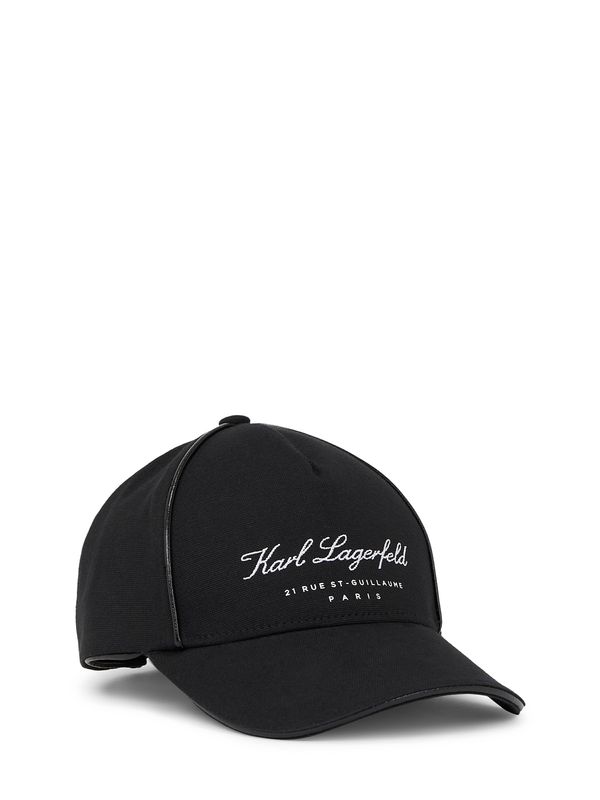 Karl Lagerfeld Karl Lagerfeld Шапка с козирка  черно / бяло