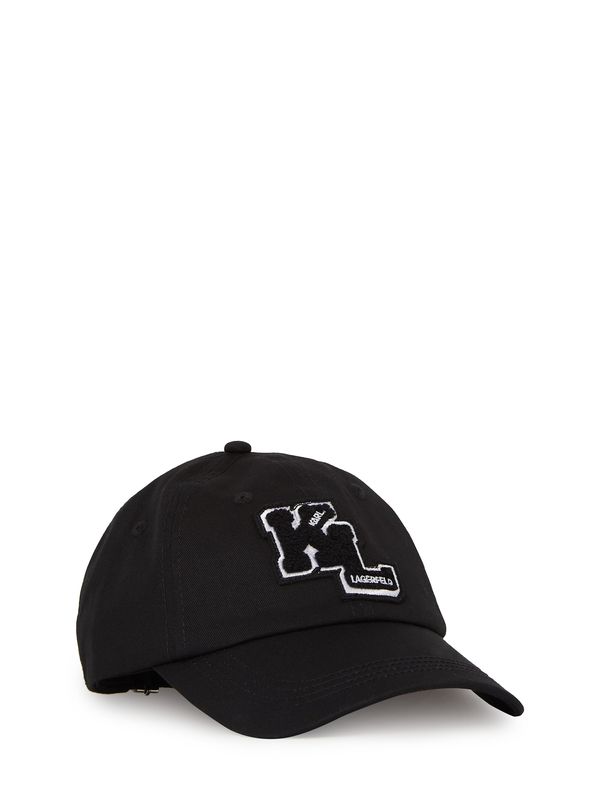 Karl Lagerfeld Karl Lagerfeld Шапка с козирка ' Varsity '  черно / бяло