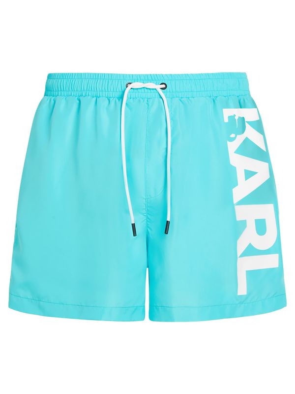 Karl Lagerfeld Karl Lagerfeld Шорти за плуване  аквамарин / черно / бяло