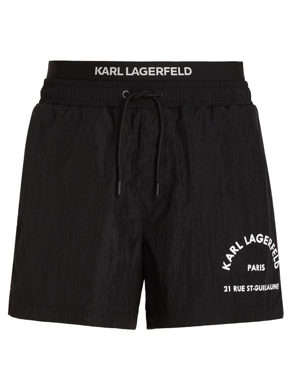 Karl Lagerfeld Karl Lagerfeld Шорти за плуване  черно / бяло
