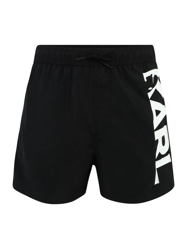 Karl Lagerfeld Karl Lagerfeld Шорти за плуване  черно / бяло