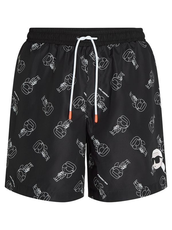 Karl Lagerfeld Karl Lagerfeld Шорти за плуване  черно / бяло