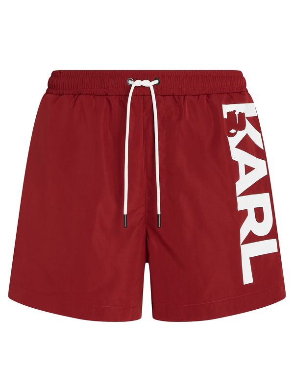 Karl Lagerfeld Karl Lagerfeld Шорти за плуване  червено / бяло