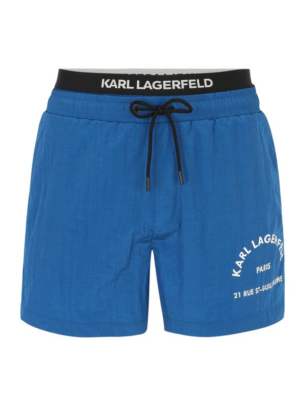 Karl Lagerfeld Karl Lagerfeld Шорти за плуване  синьо / черно / бяло
