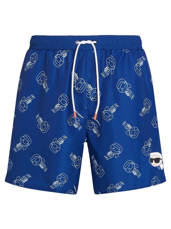 Karl Lagerfeld Karl Lagerfeld Шорти за плуване  синьо / черно / бяло