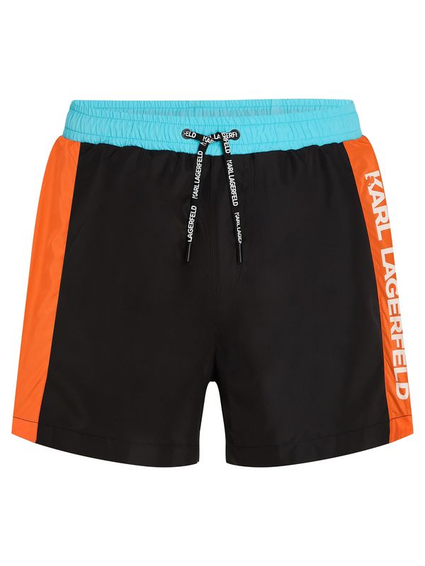 Karl Lagerfeld Karl Lagerfeld Шорти за плуване  тюркоазен / тъмнооранжево / черно / бяло