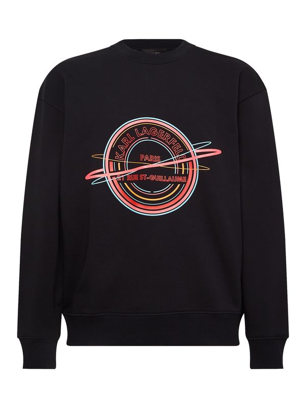 Karl Lagerfeld Karl Lagerfeld Суичър 'Athleisure Logo'  аквамарин / оранжево / черно / бяло