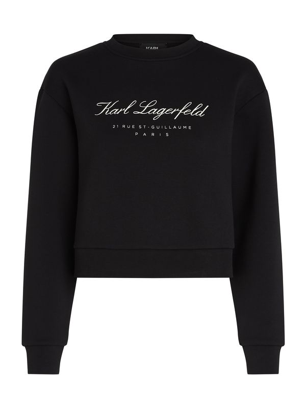 Karl Lagerfeld Karl Lagerfeld Суичър  черно / бяло