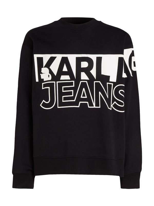 Karl Lagerfeld Karl Lagerfeld Суичър  черно / бяло