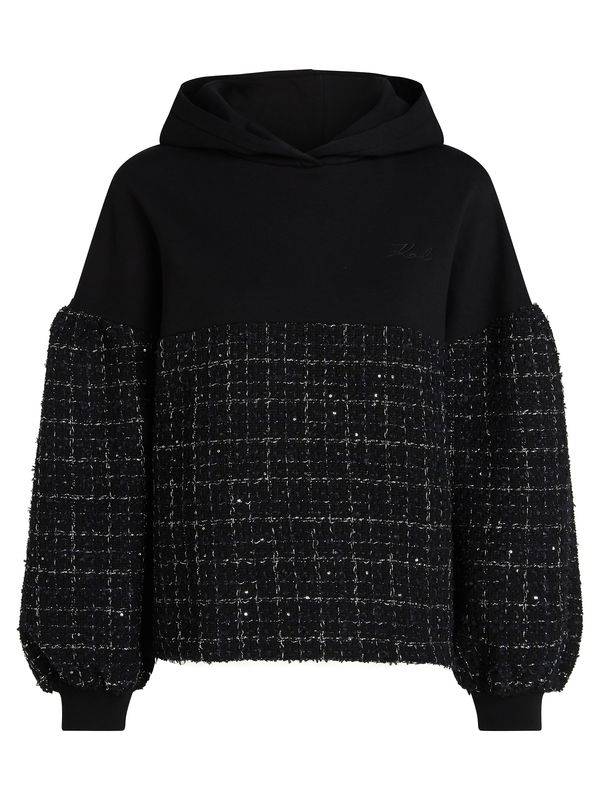 Karl Lagerfeld Karl Lagerfeld Суичър  черно / бяло