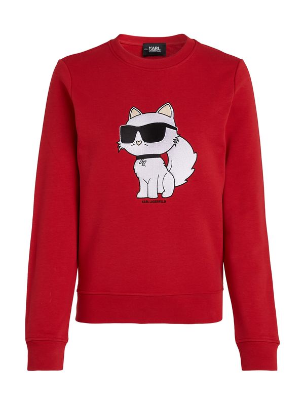 Karl Lagerfeld Karl Lagerfeld Суичър ' Choupette '  червено / черно / бяло