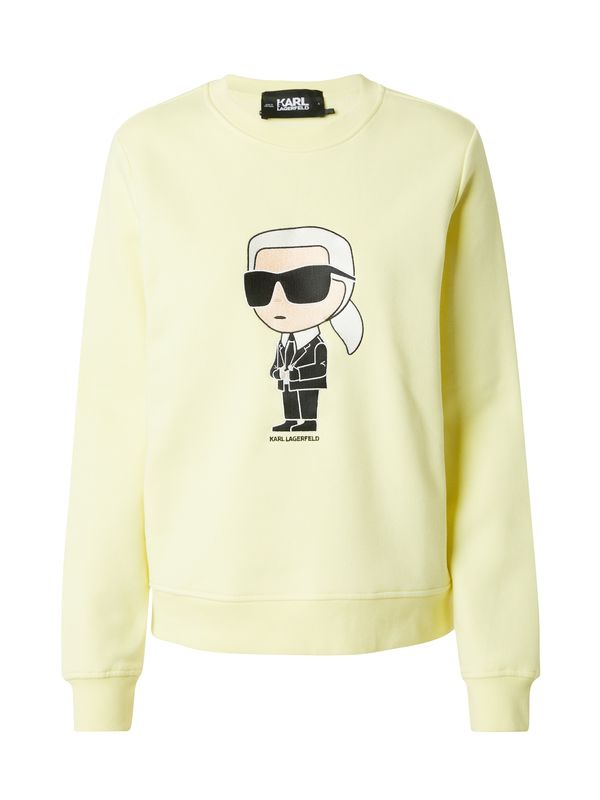 Karl Lagerfeld Karl Lagerfeld Суичър 'Ikonik 2.0'  бежово / пастелно жълто / черно / бяло
