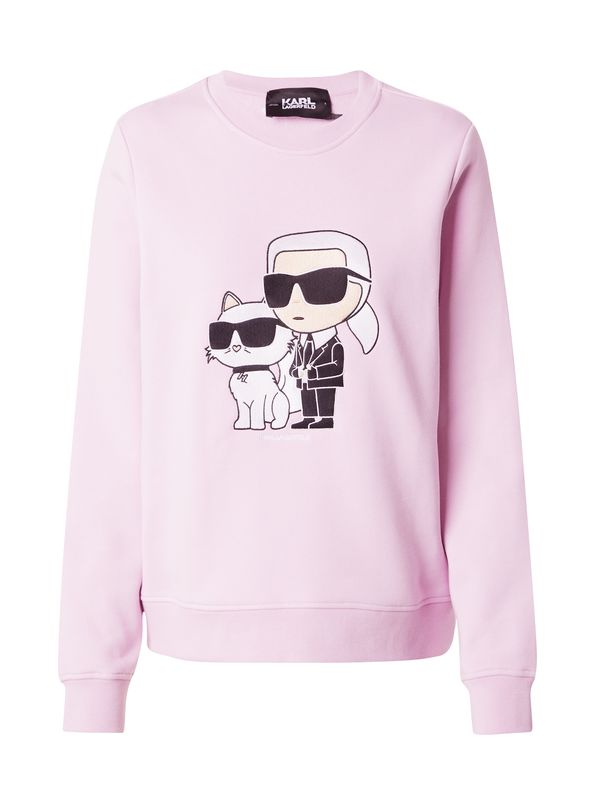 Karl Lagerfeld Karl Lagerfeld Суичър 'Ikonik 2.0'  цвят "пясък" / орхидея / черно / бяло