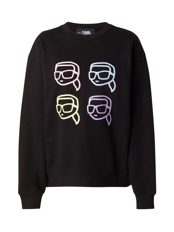 Karl Lagerfeld Karl Lagerfeld Суичър 'Ikonik 2.0'  пастелно синьо / светложълто / пастелно розово / черно