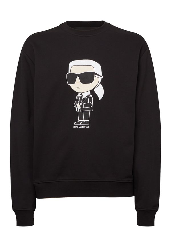 Karl Lagerfeld Karl Lagerfeld Суичър 'Ikonik'  черно / бяло