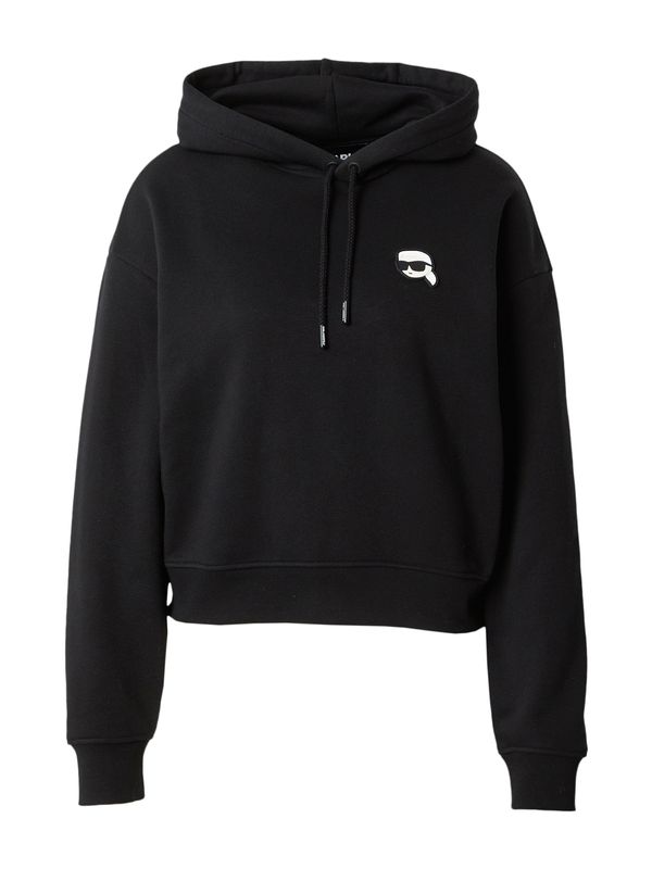 Karl Lagerfeld Karl Lagerfeld Суичър 'IKONIK'  светлобежово / черно / бяло