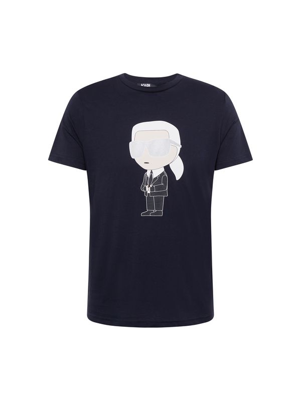 Karl Lagerfeld Karl Lagerfeld Тениска  бежово / нейви синьо / сиво / бяло