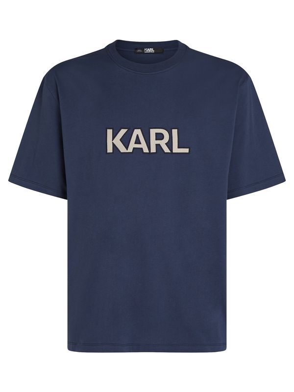 Karl Lagerfeld Karl Lagerfeld Тениска  бежово / синьо
