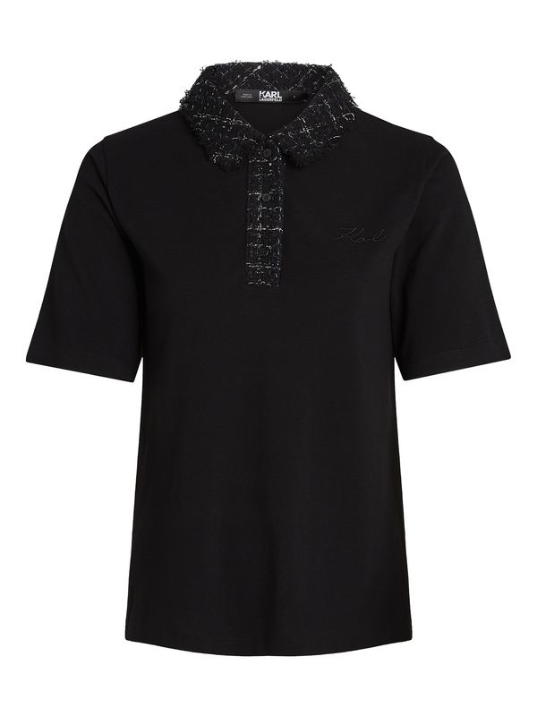 Karl Lagerfeld Karl Lagerfeld Тениска  черно / сребърно