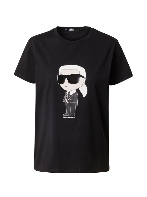 Karl Lagerfeld Karl Lagerfeld Тениска 'Ikonik 2.0'  черно / бяло