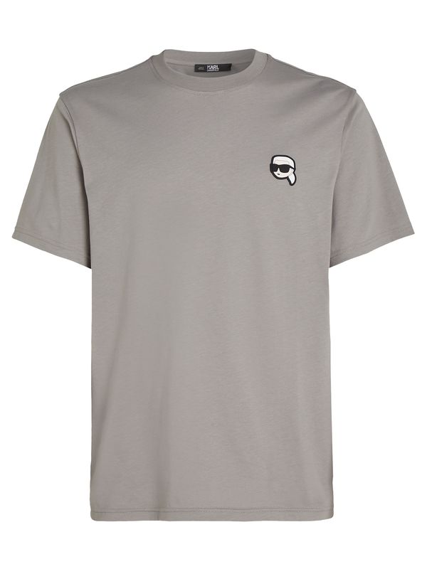 Karl Lagerfeld Karl Lagerfeld Тениска 'Ikonik 2.0'  светлосиво / черно / бяло