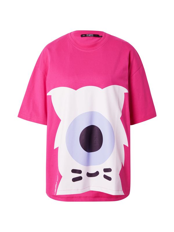 Karl Lagerfeld Karl Lagerfeld Тениска 'KLxDD'  светлосиньо / розово / черно / бяло
