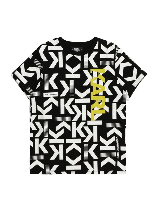 Karl Lagerfeld Karl Lagerfeld Тениска  лимоненожълто / черно / бяло