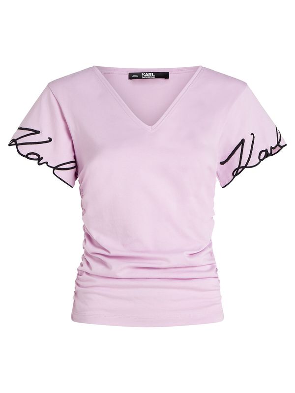 Karl Lagerfeld Karl Lagerfeld Тениска  люляк / черно