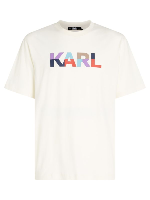 Karl Lagerfeld Karl Lagerfeld Тениска  синьо / светлокафяво / орхидея / тъмнооранжево / бяло