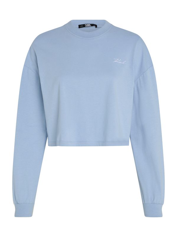 Karl Lagerfeld Karl Lagerfeld Тениска  светлосиньо / бяло
