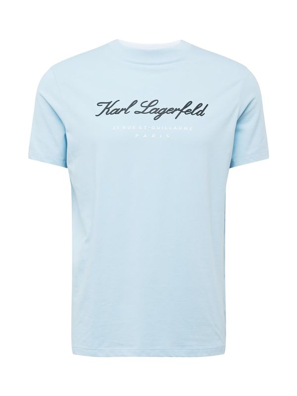 Karl Lagerfeld Karl Lagerfeld Тениска  светлосиньо / черно / бяло